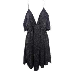 4Si3NNA Cold Shoulder Sparkle Mini Dress Sz S